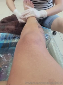 Getting a pedicure is so relaxing my legs are so long feet footfetish