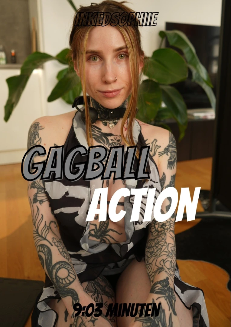 Gagball sextape ich ficke mich mit meinem gagball im mund spucke l uft 