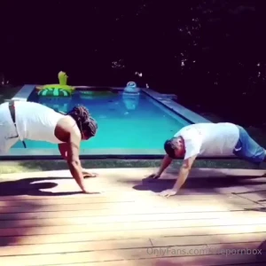 We stay fit in an outside the pussy