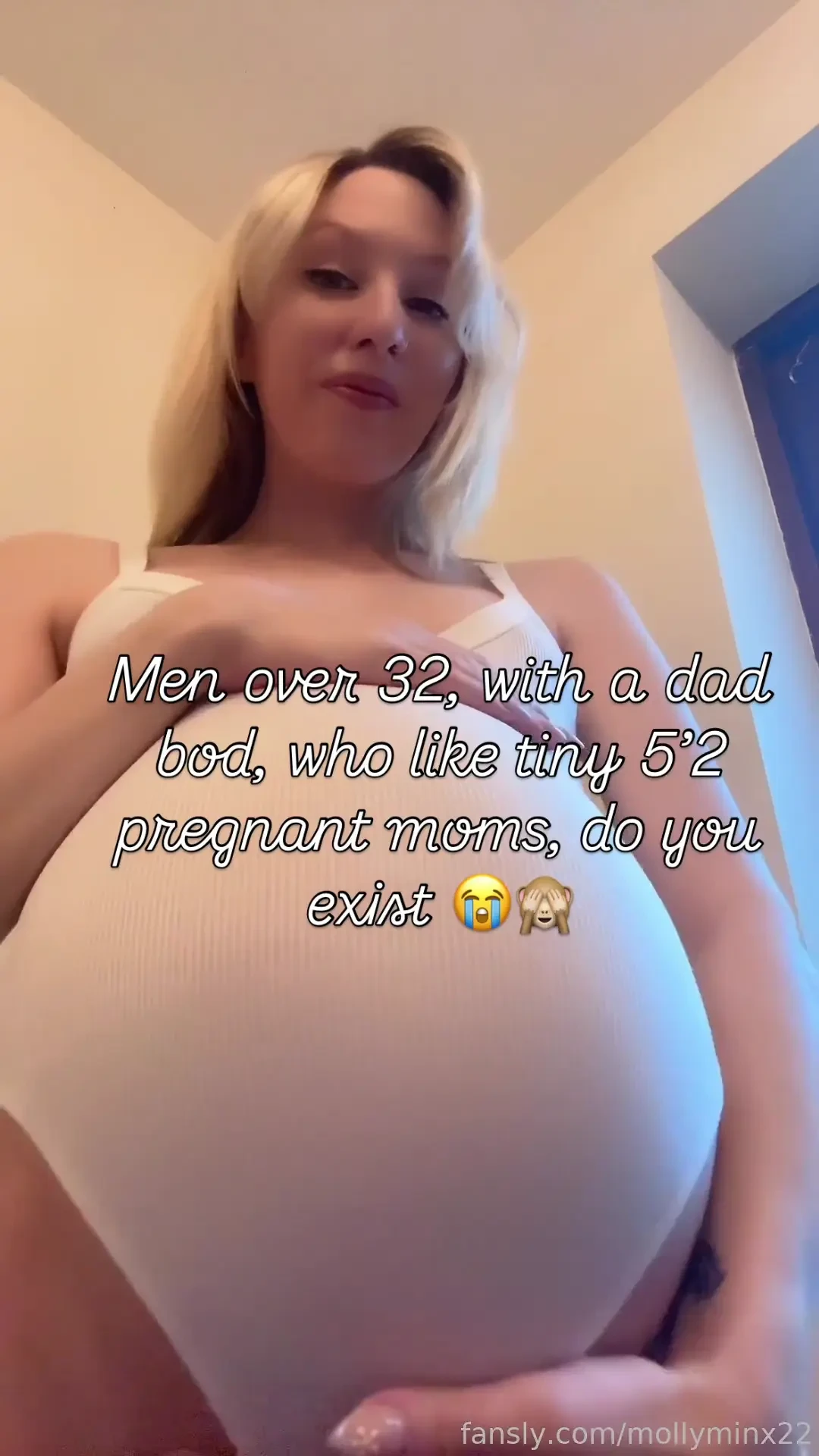 Fyp bodysuit pregnant preggo belly blonde british petite 