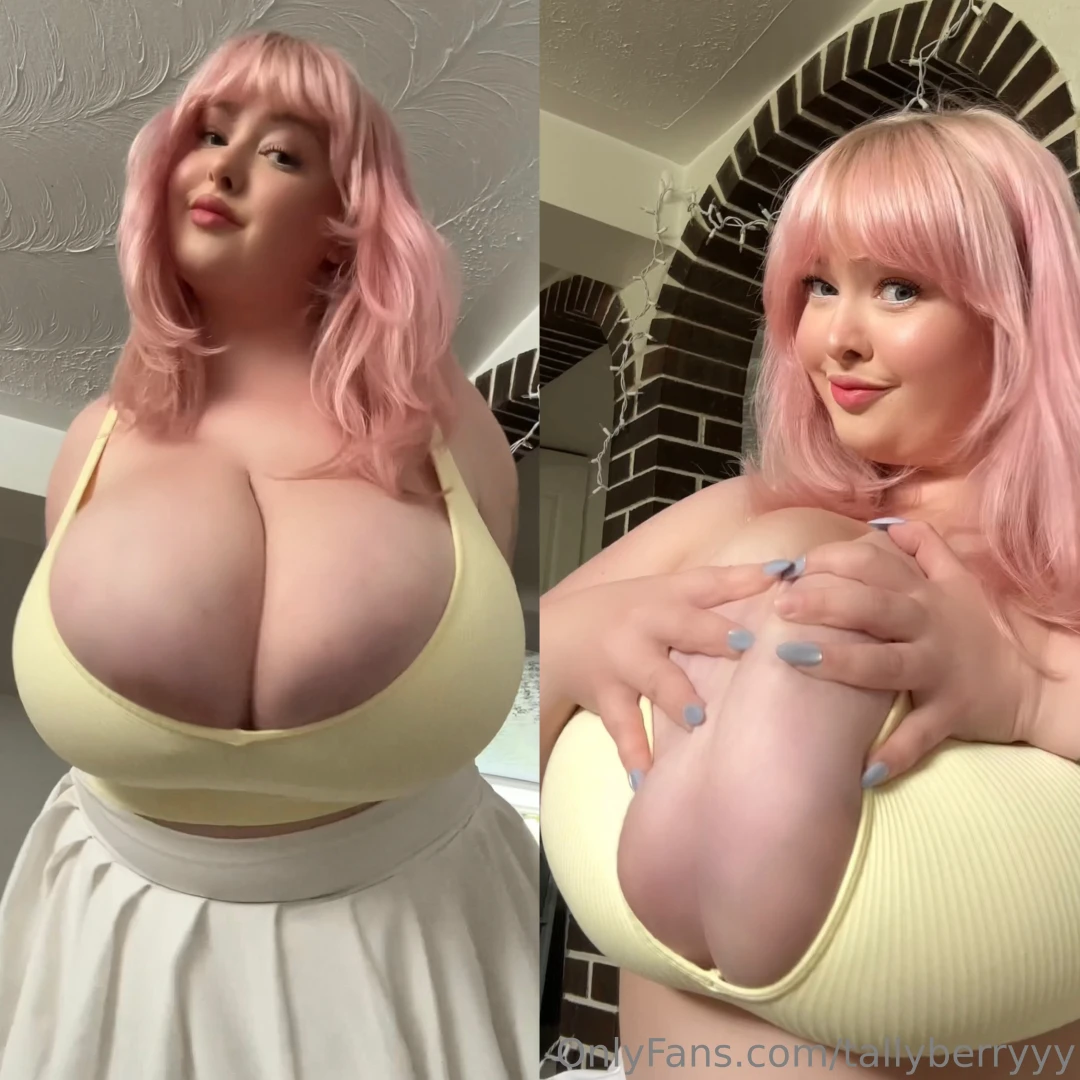 Bouncing my heavy round tits in this yellow sports bra 