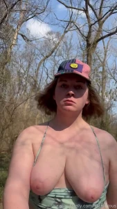 Went to the park but i forgot to wear my bra you think anyone will