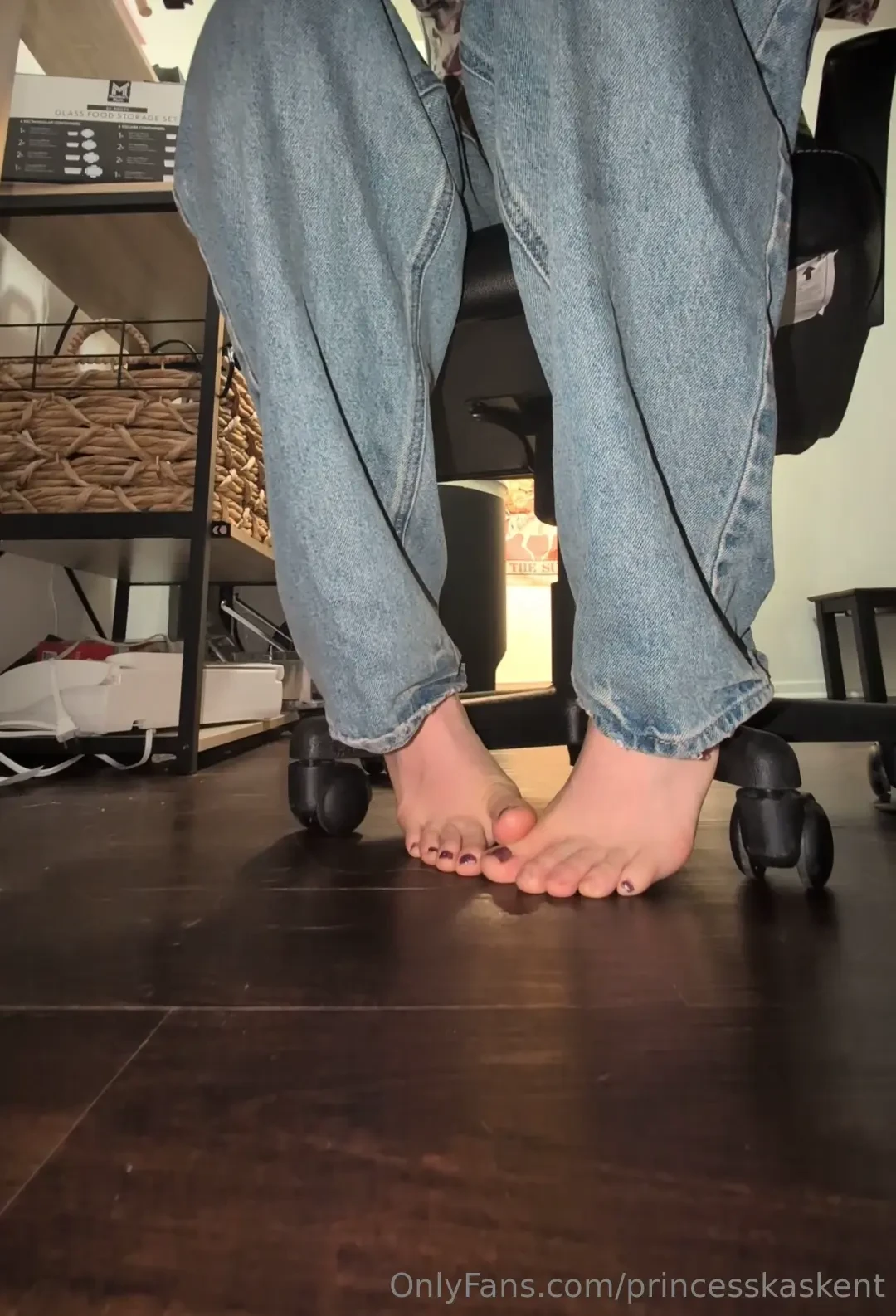 Who s going to sit under my desk and play with my feet all day 