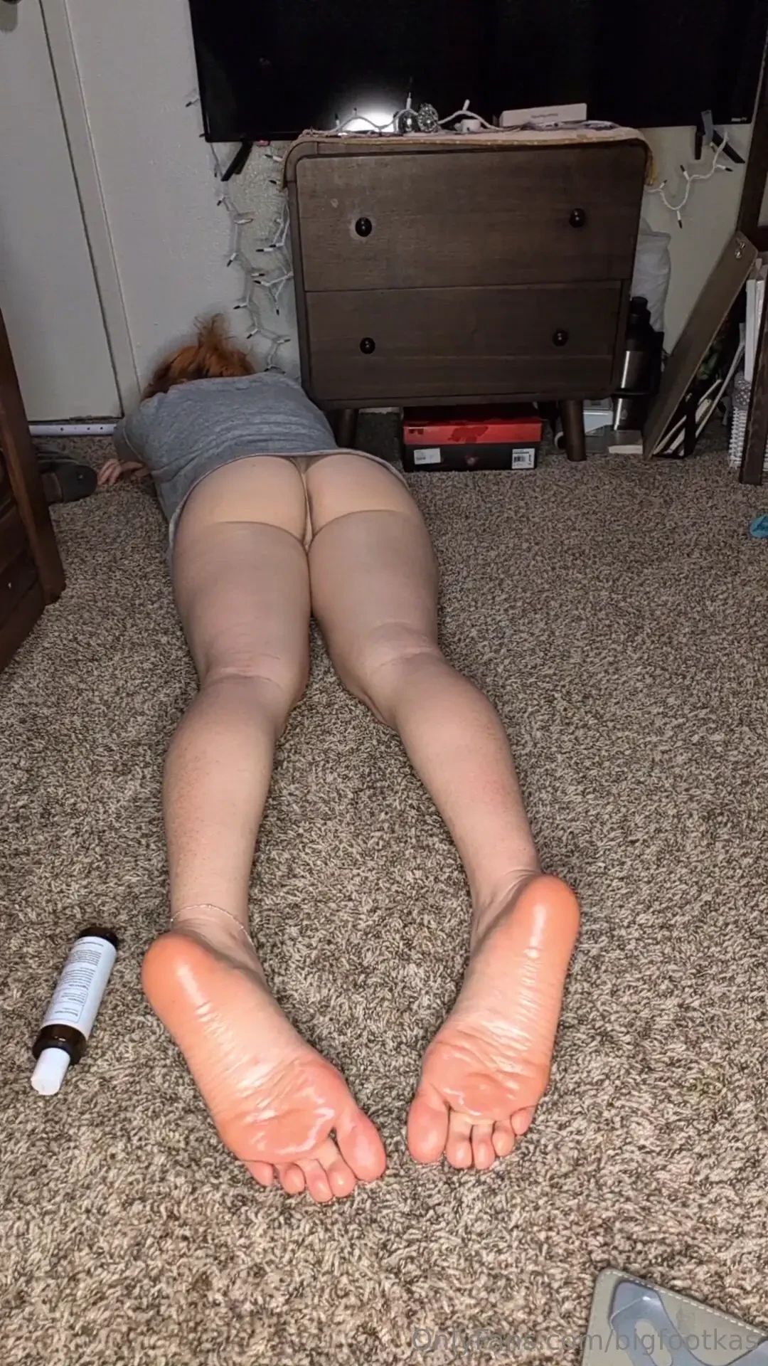 Fine you can stare at my oiled soles but you have to prove your worth 