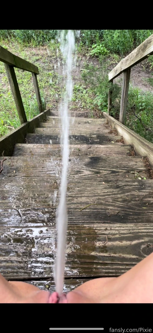 Pissing on the stairs pov pee piss girlspissing peeing part 1 