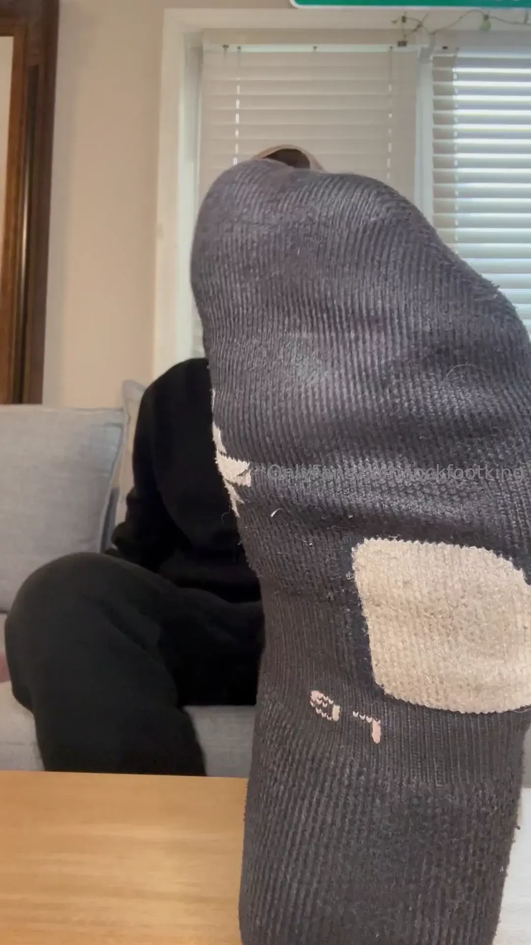 Part one degrading double socked foot worship vid check for part 2 in 