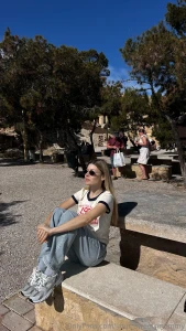 Today the air smelled of lilacs warmth embraced the city as if someone