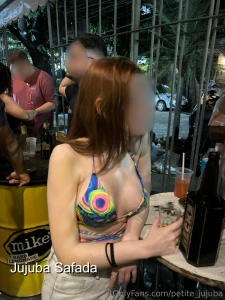 After drinking quite a bit i got the courage to let my nipple slip out