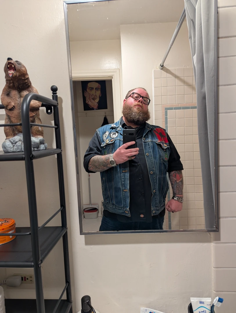 Went out for a night of pinball like my bear statue part 1 