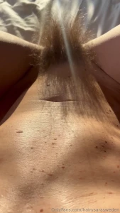 Rubbing my bush in the sunlight