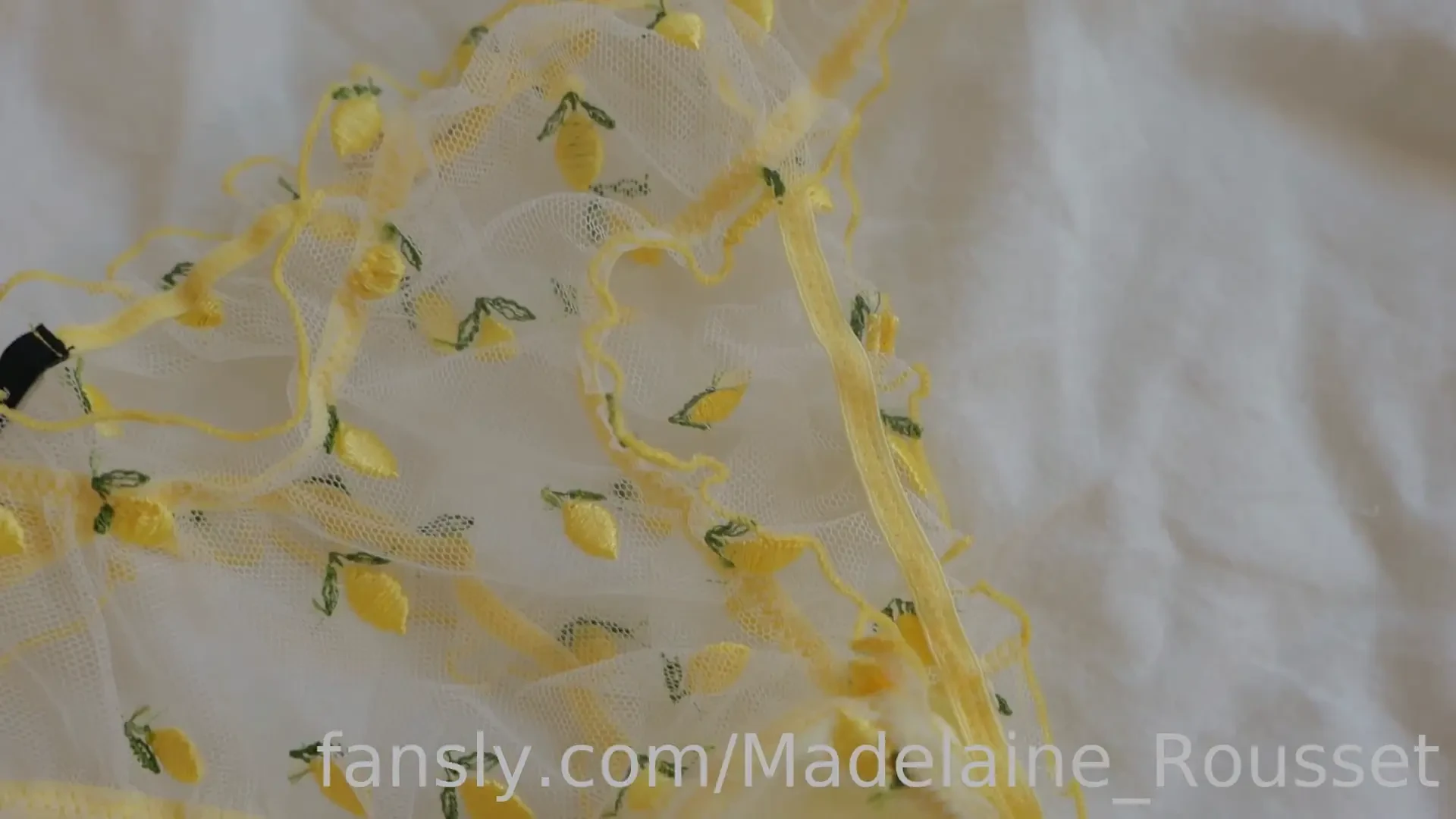 Solo female caresses citron hope you like my newest lingerie set i 