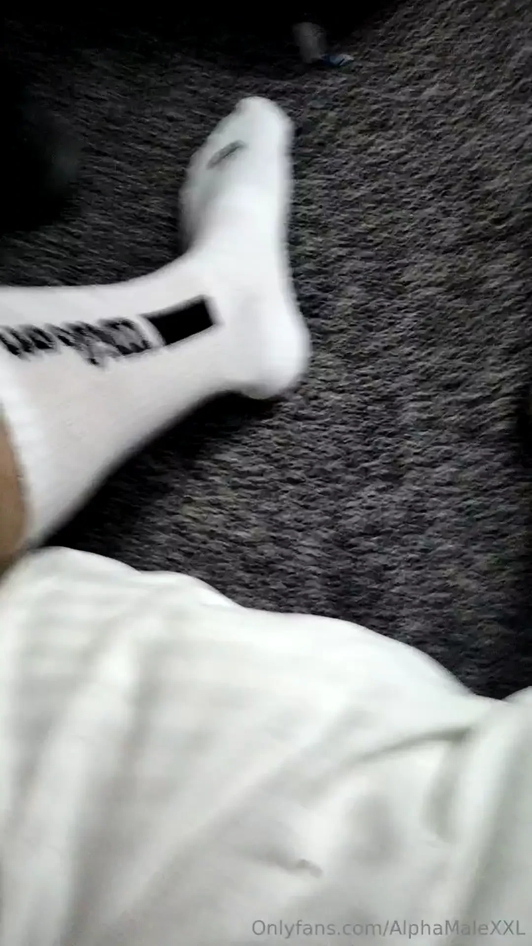 White socks barefoot 