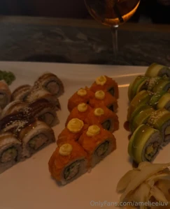 Just me my sushi and a little peace tonight some days all i want is to