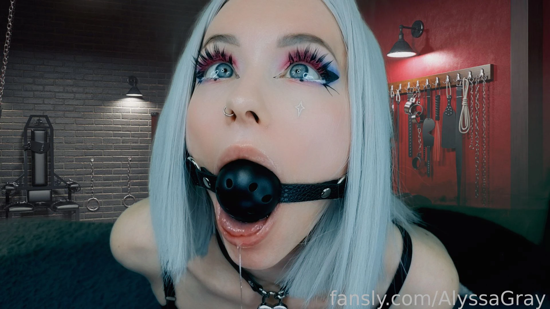 I wanna be u slave tags gag gagball blonde tits bdsm submissive slave 
