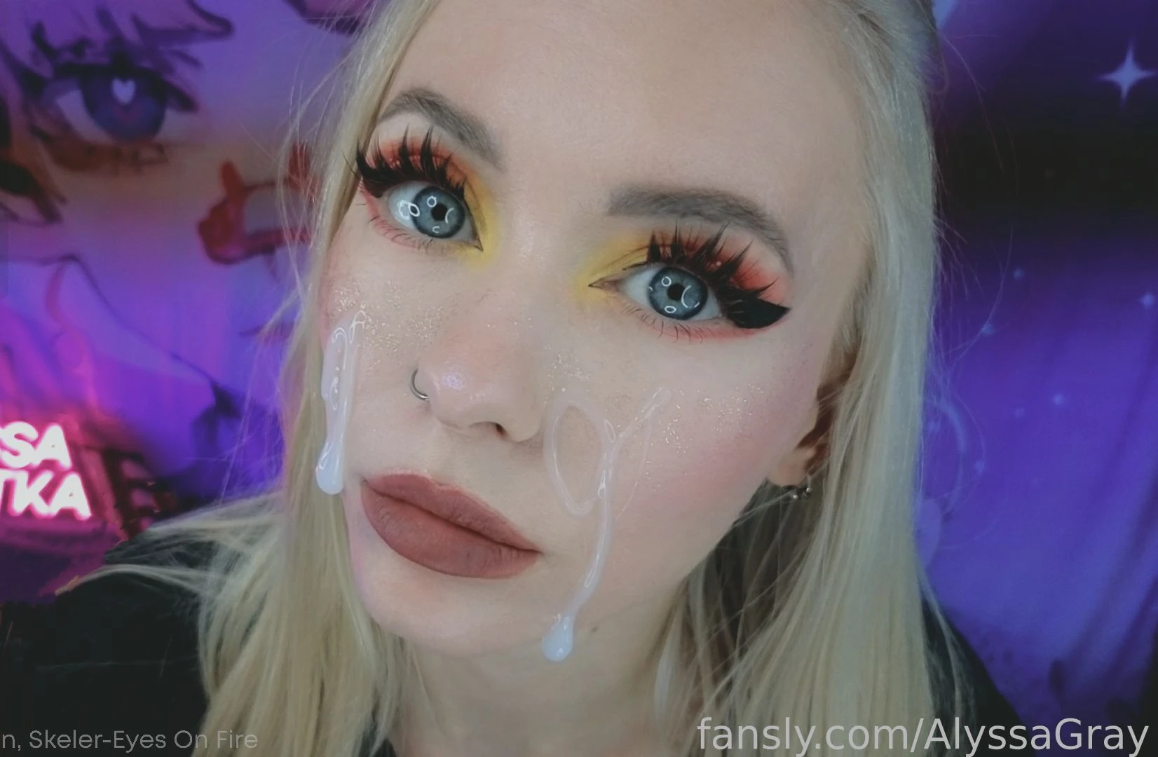 Cum on my face tags cumonface cum petite blonde blueeyes sexyface part 1 