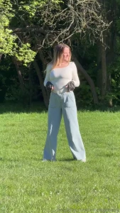 Showed off boobs in a park