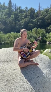 Went to a nudist beach and played some covers while i was there i ll