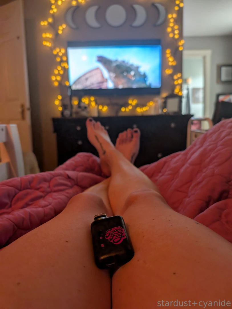 Netflix and chill with godzilla and a little granddaddy purple 