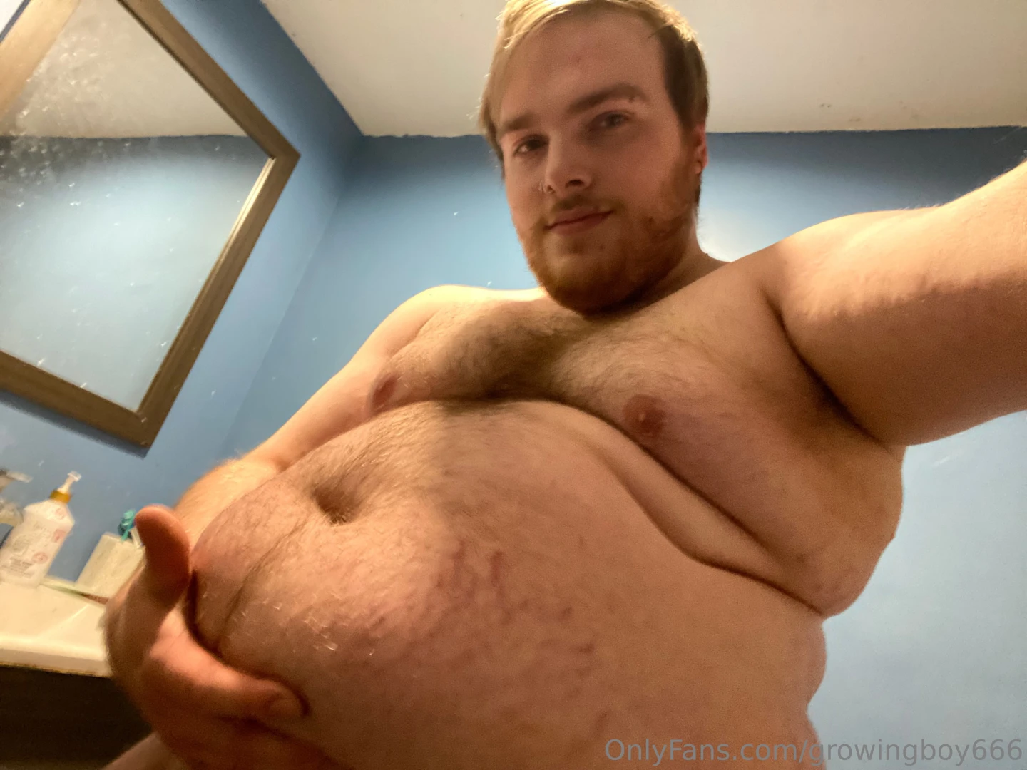 I need your hands between my rolls and my gut on your forehead 