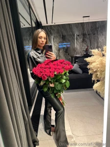 It seems that flowers bring pleasure too