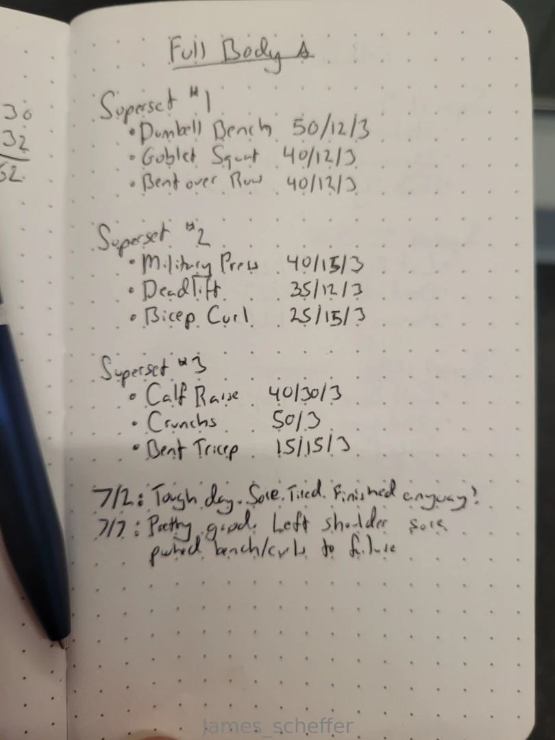 Monday morning supersets 