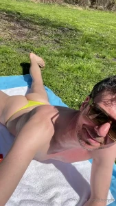 First time tanning of the season