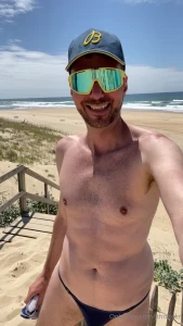 My tiny gstring at the beach