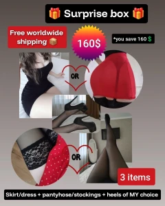 Surprise box outfit only 1 6 0 used skirt dress stockings pantyhose