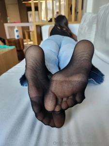 Black nylon feet part 1