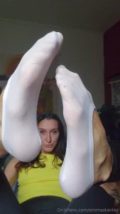 Now it s the turn of the white nylons do you think they fit my huge