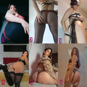 This weekend your knees have owners 6 goddesses 6 asses 0 mercy every