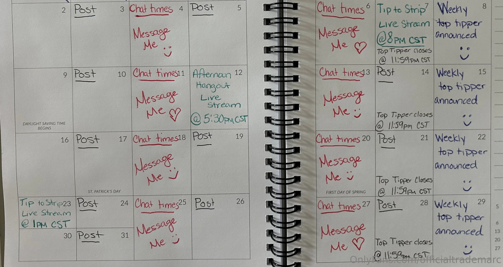 March revamped excited for this upcoming month we are doing top 