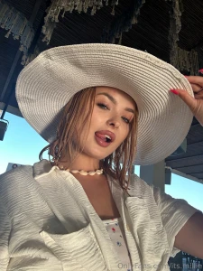 Skin still salty lips still glossy freckles popping what would you