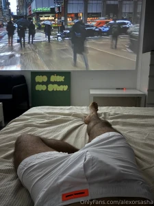 I watch a movie before going to sleep