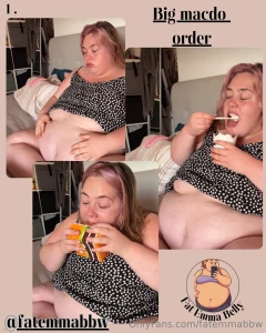 I ordered a huge mcdonald s meal i stuffed myself until i couldn t