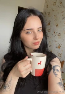Morning stretch cute set and coffee in hand now all i need is your
