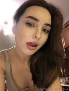 Bad girl no just very tasty lips catch my tongue it tells me what i