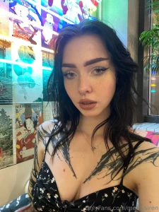 White flowers on a black dress like a reminder that even in the