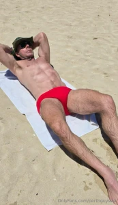 A day on the beach trying to get a tan line which i never get