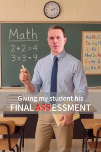 Giving my student his final pracrical ass-essment in preparation for