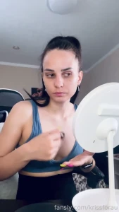 Morning routine fyp sexy boobs smalltits brunette video longhair