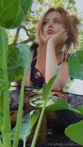 Barefoot no panties dress sliding up while i m bent over pulling weeds part 3