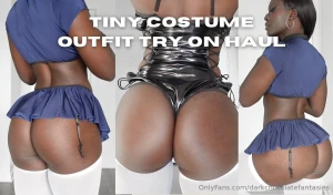 Newest and very spicy tiny costume outfit try on haul https youtu be