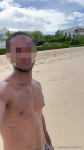I wish i had a sexy woman to bend over on this beach is that you