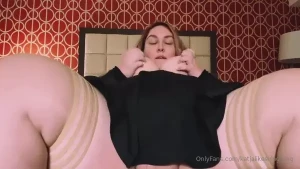I got so so horny after dinner i couldn t resist pulling out my tits
