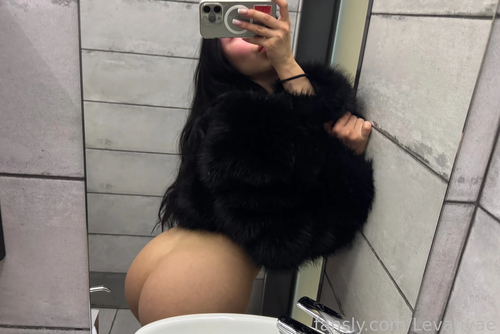 Feeling naughty in my soft fur coat couldn t resist teasing a little 