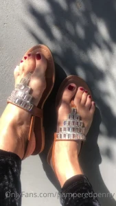 Wearing sparkly things on my feet so you ll look at them