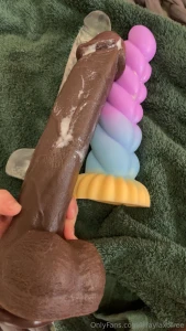 Riding these thick dildos ass view until i cum cum watch how creamy i