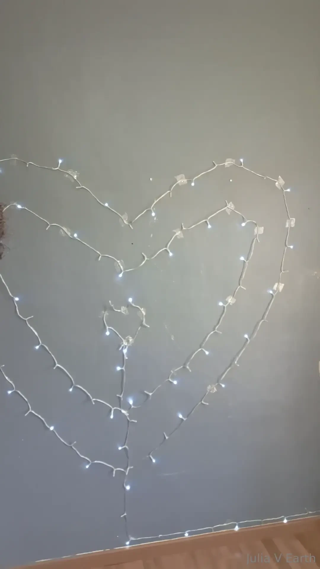 I made a shining heart in my gym room february 5 2024 