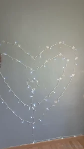 I made a shining heart in my gym room february 5 2024